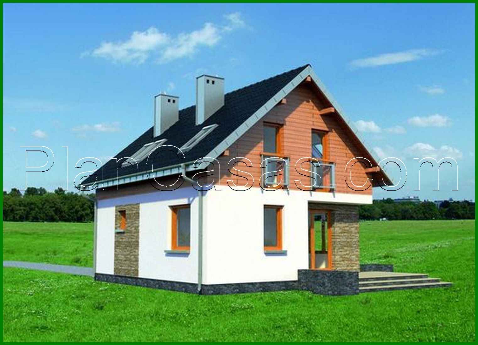 Visualization gallery - Attic cottage with dimensions 8 to 8