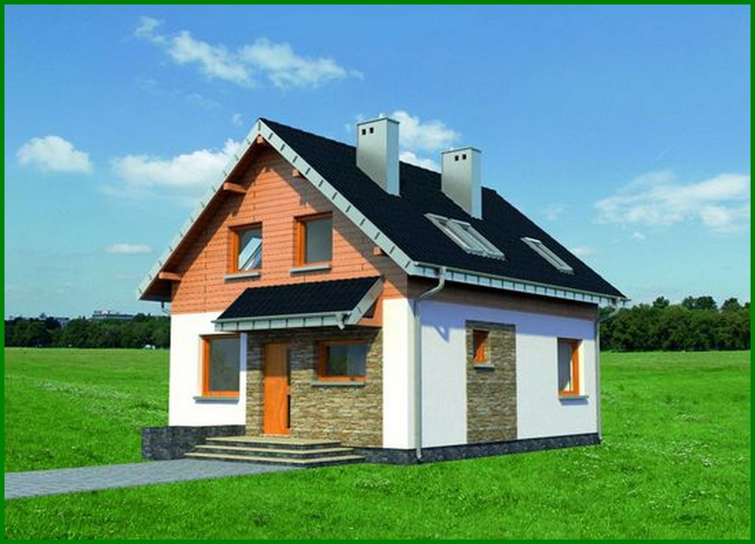 Visualization gallery - Attic cottage with dimensions 8 to 8