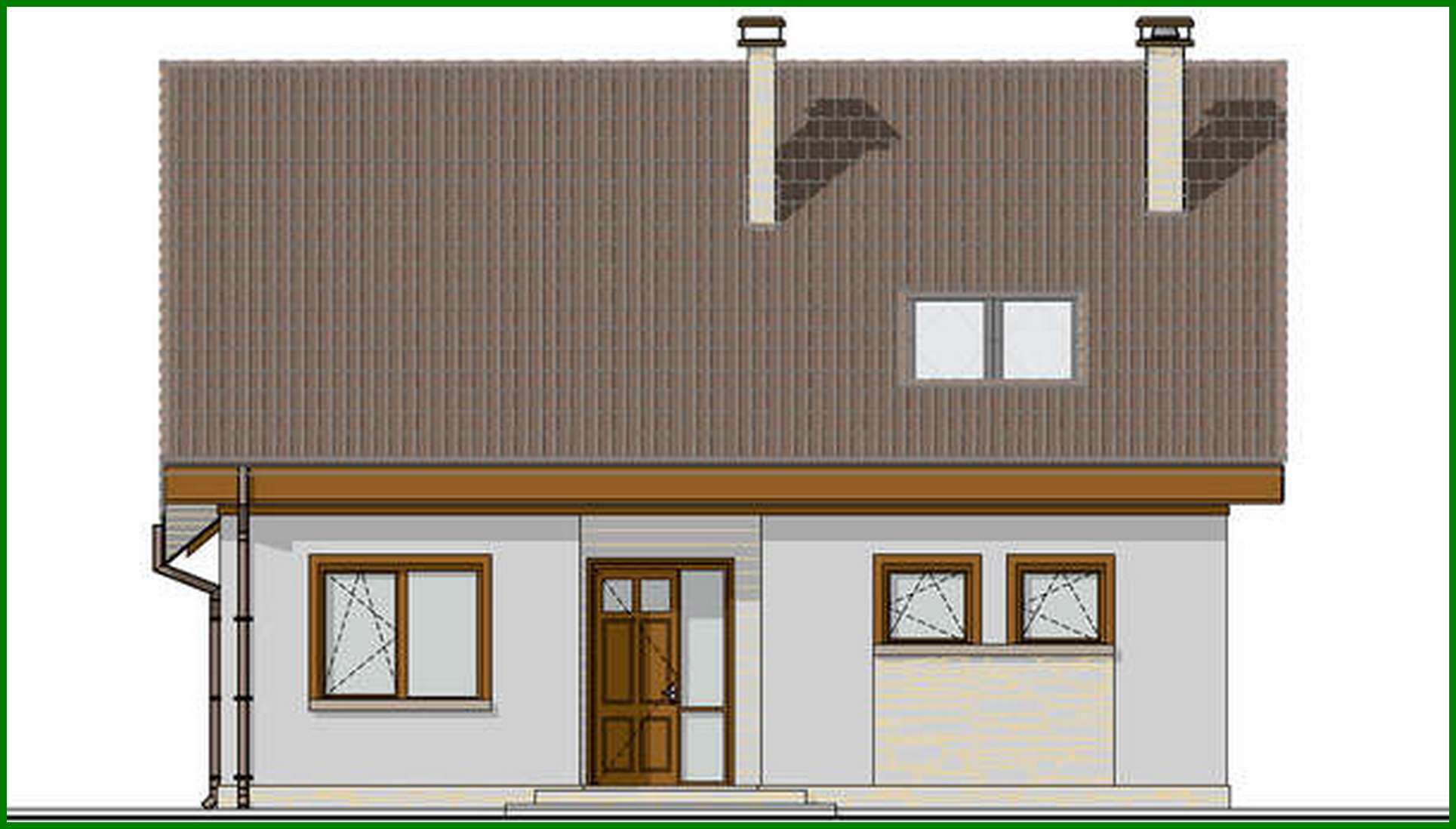 Visualization gallery - Plan of a compact European-style house with an area of 147 square meters. m, decorated with natural stone
