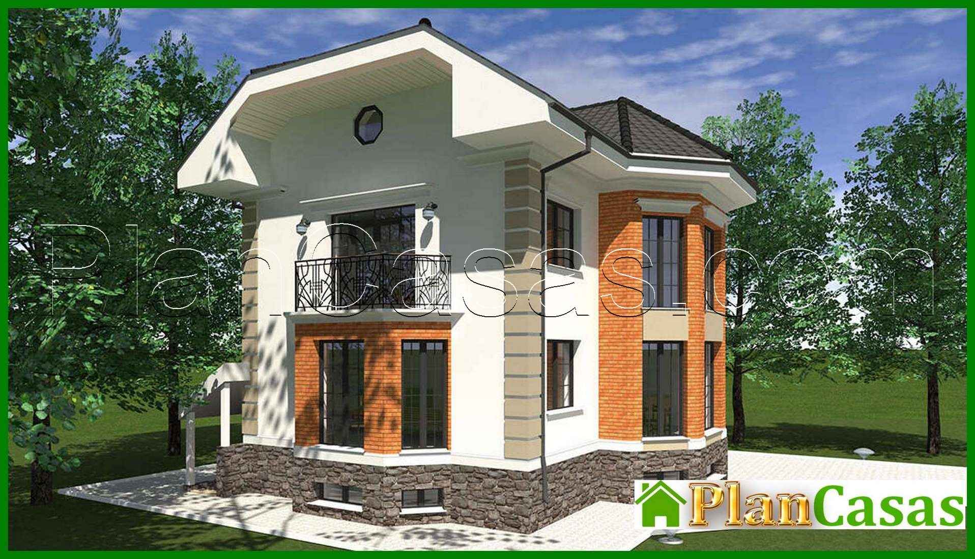 Plan of a beautiful two-story house with an area of 322 square meters. m with ground floor house plan