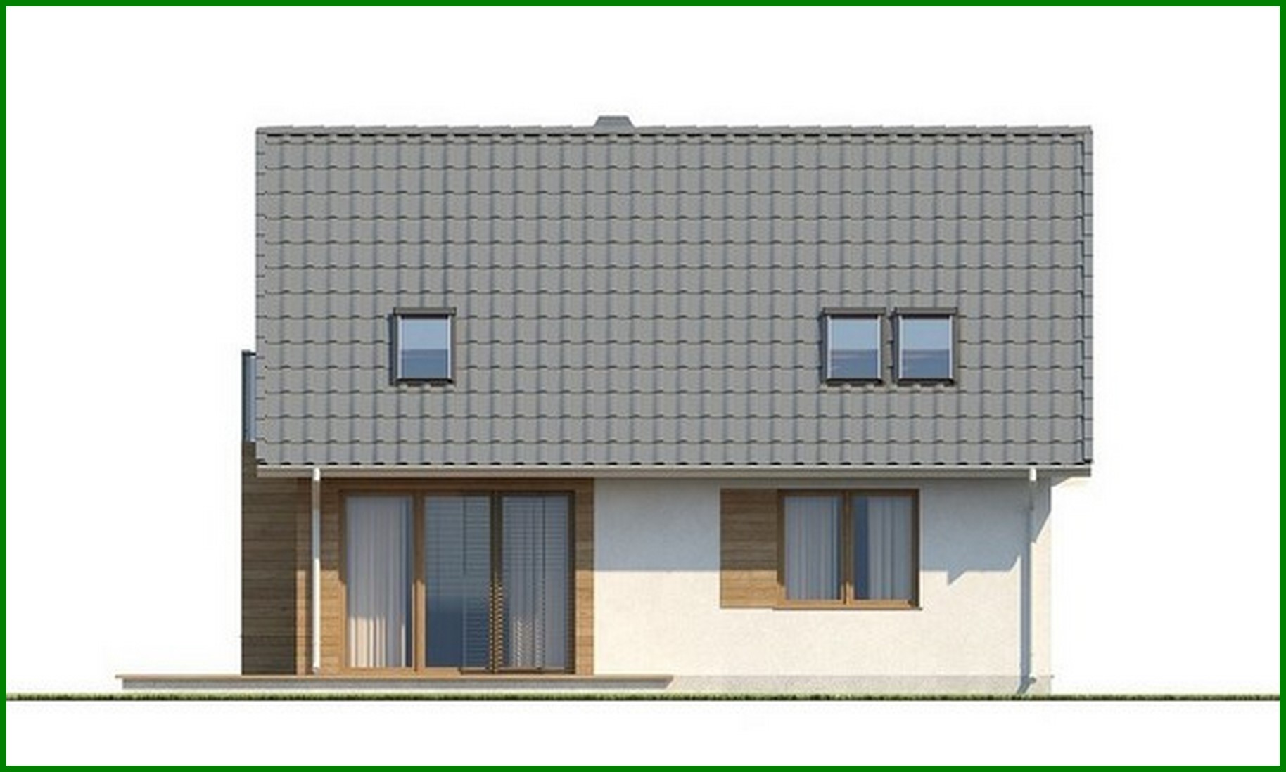 Visualization gallery - The project of a cottage with a bay window in the dining room