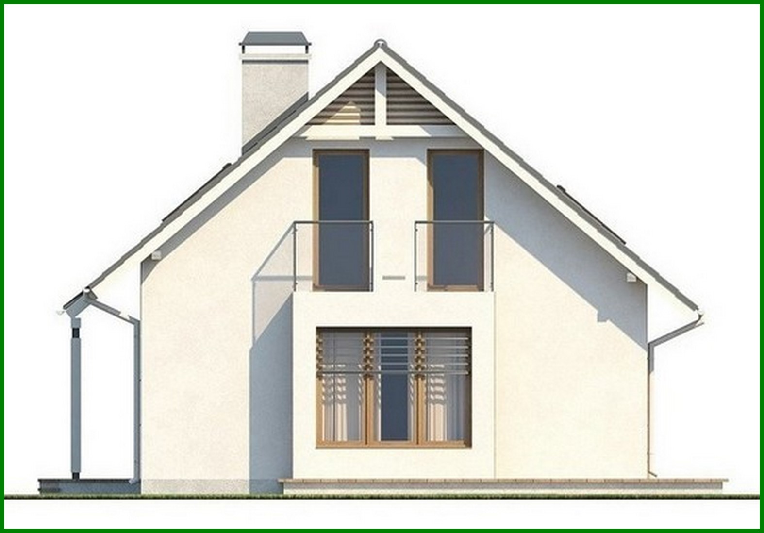 Visualization gallery - The project of a cottage with a bay window in the dining room