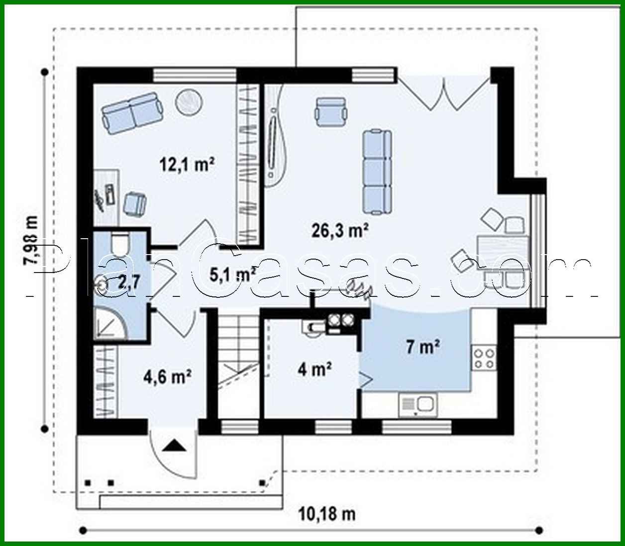 Visualization gallery - The project of a cottage with a bay window in the dining room