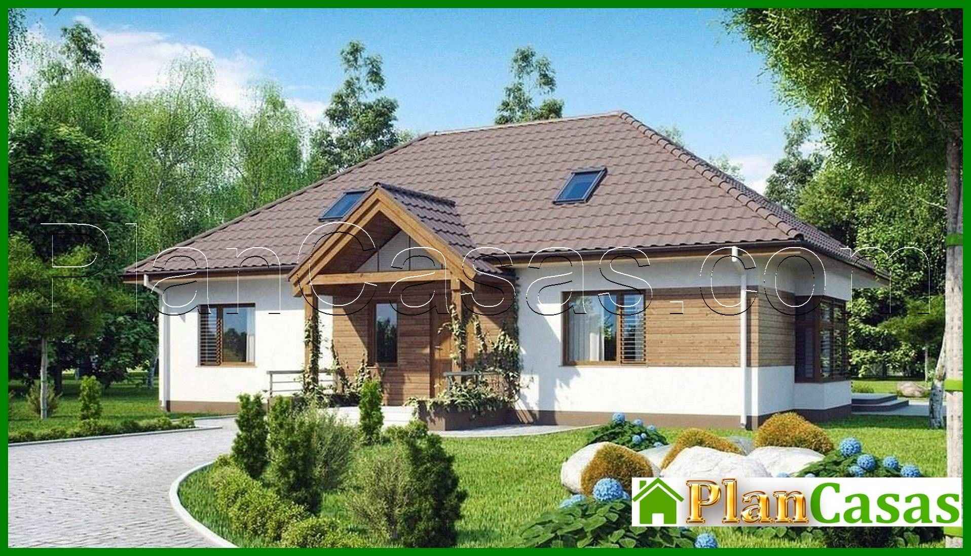 The project of a traditional one-story cottage house plan