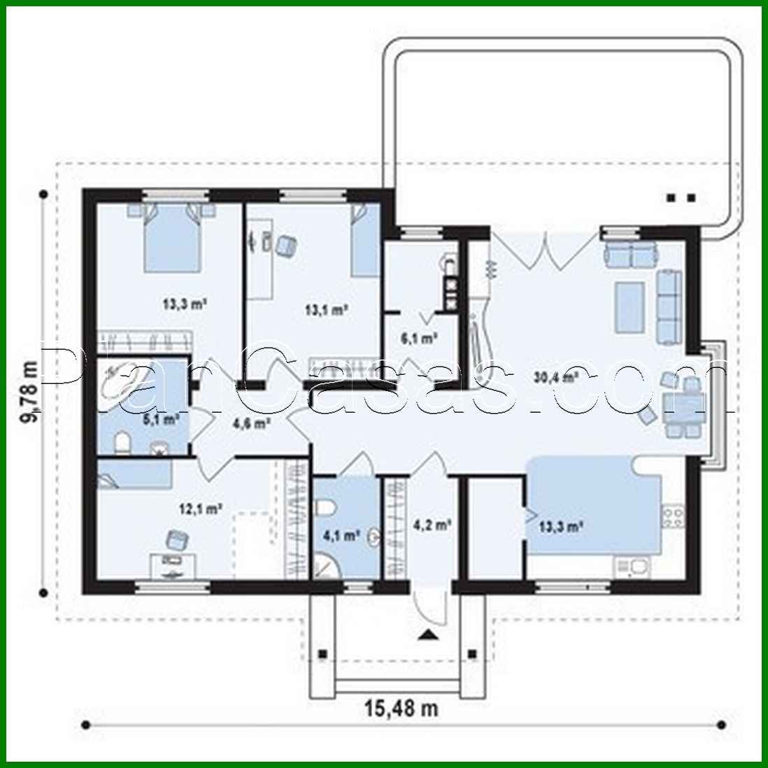 Visualization gallery - The project of a traditional one-story cottage