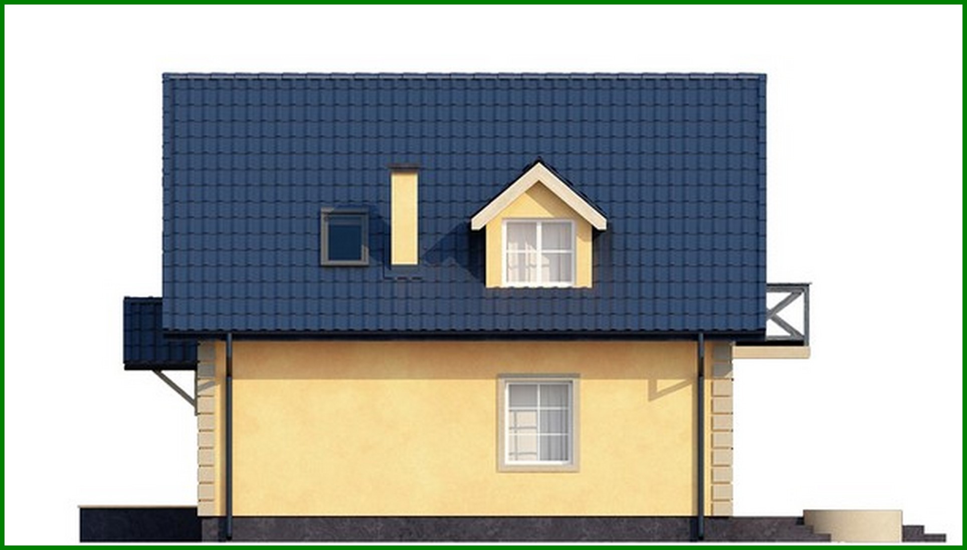 Visualization gallery - Project of a house with a loft in a traditional style