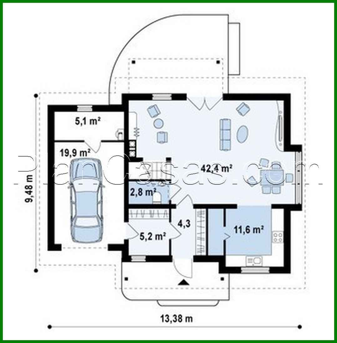 Visualization gallery - The project of a cottage with a garage for one car