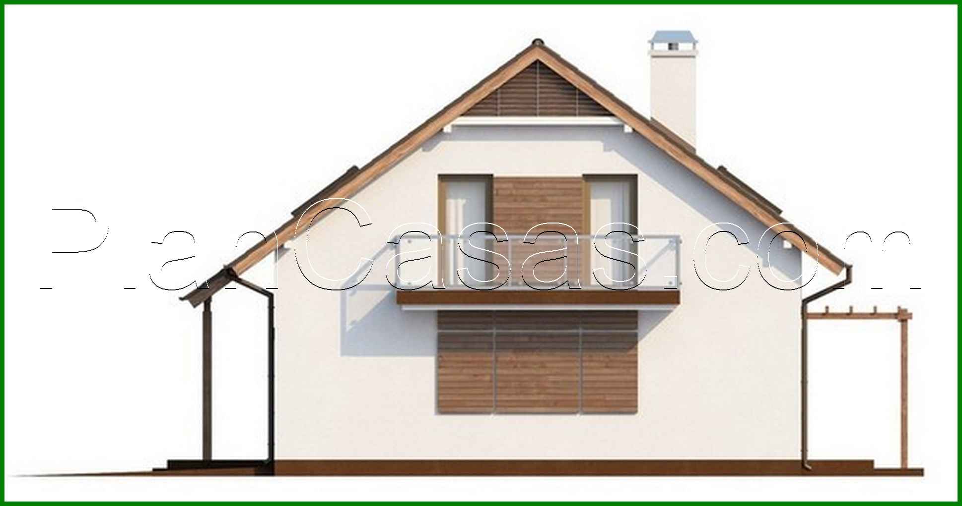 Visualization gallery - Project of a family house with an attic and with an additional bedroom