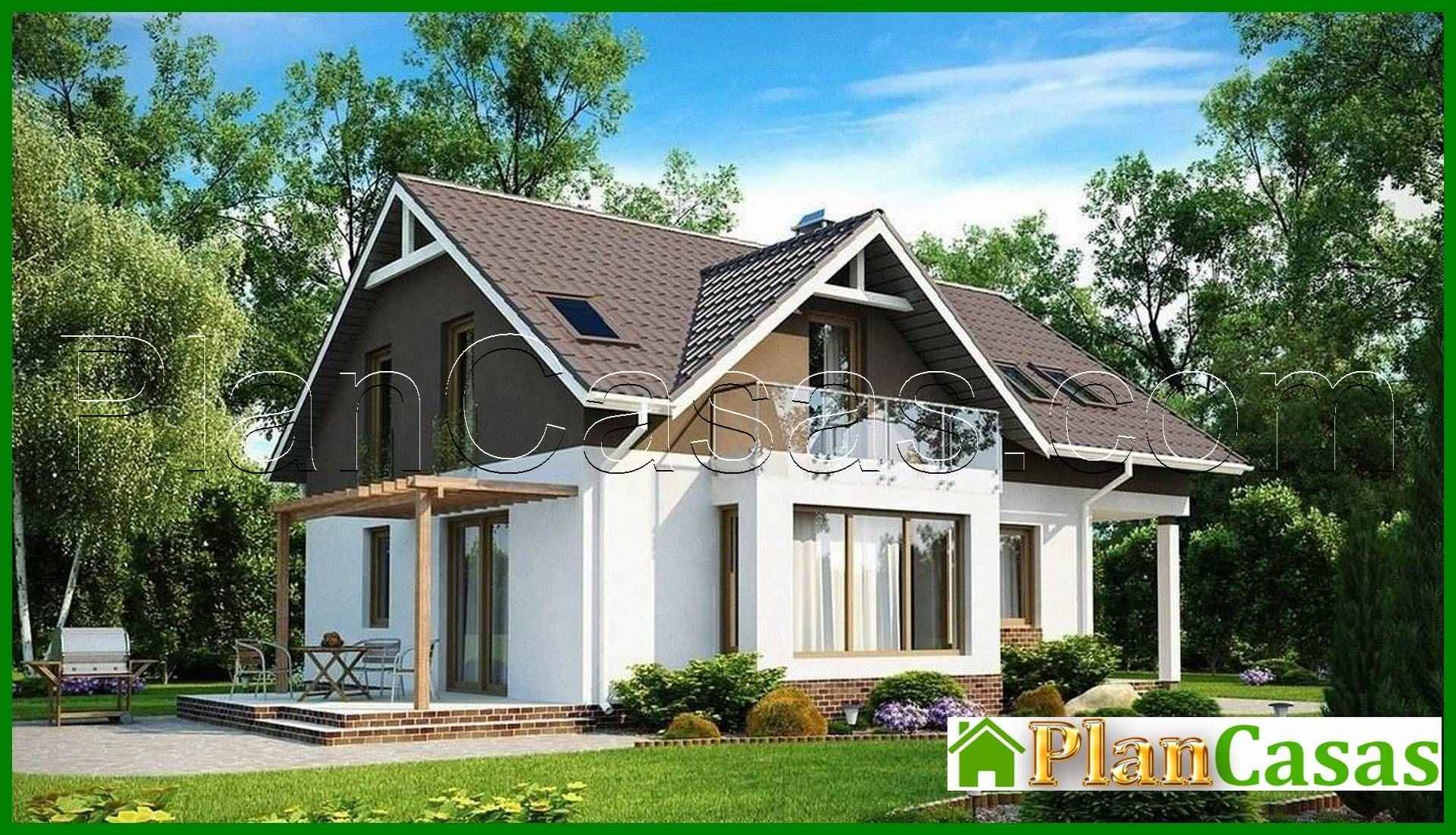 The project of a cozy house with a living area house plan