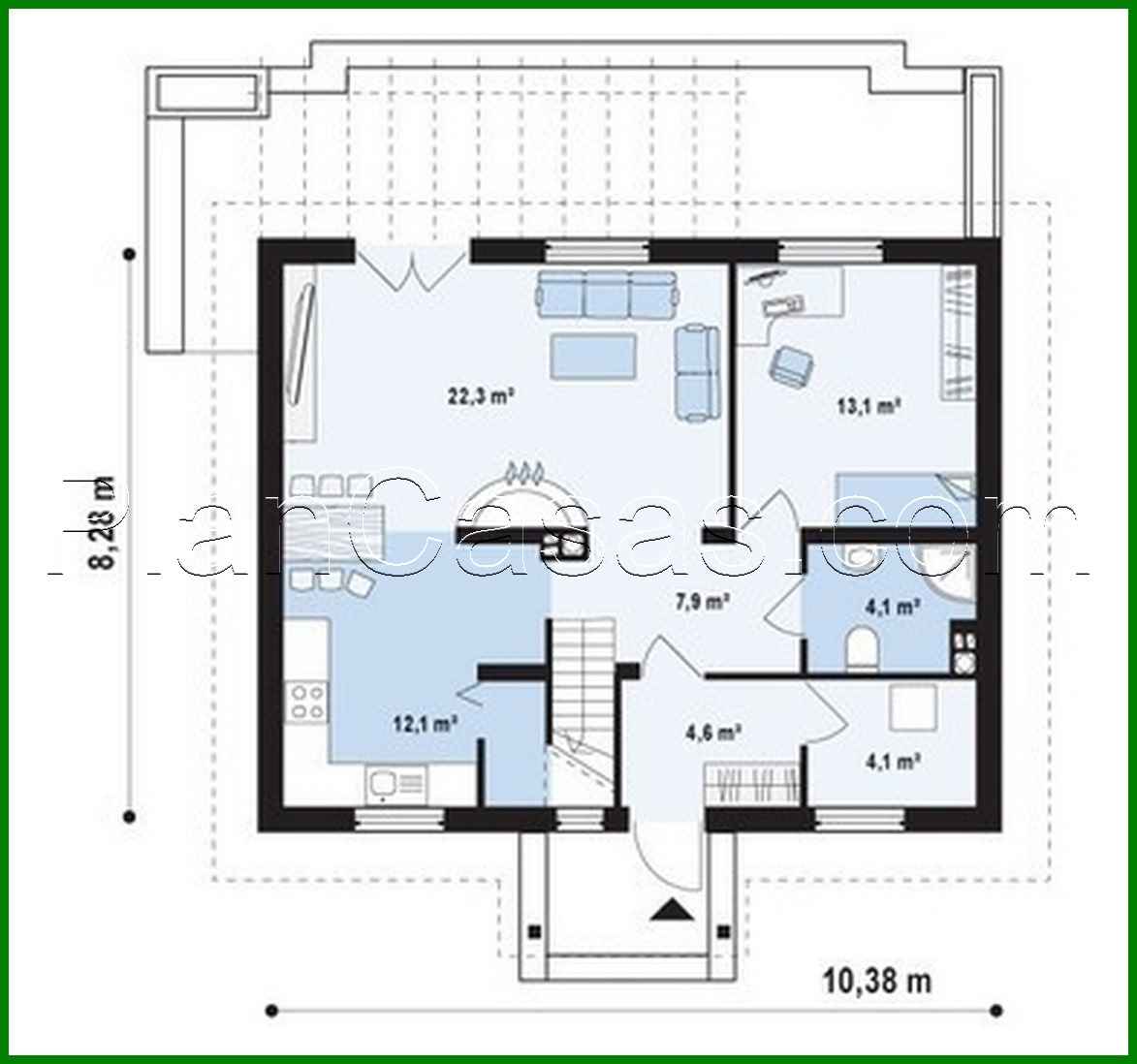 Visualization gallery - The project of a cozy house with an additional bedroom
