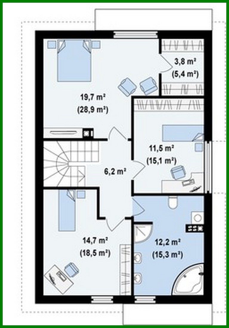 Visualization gallery - House project with attic and built-in garage