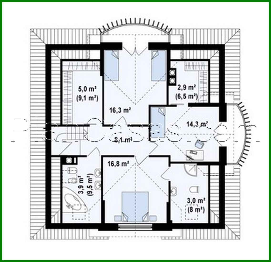 Visualization gallery - Cottage project with balconies