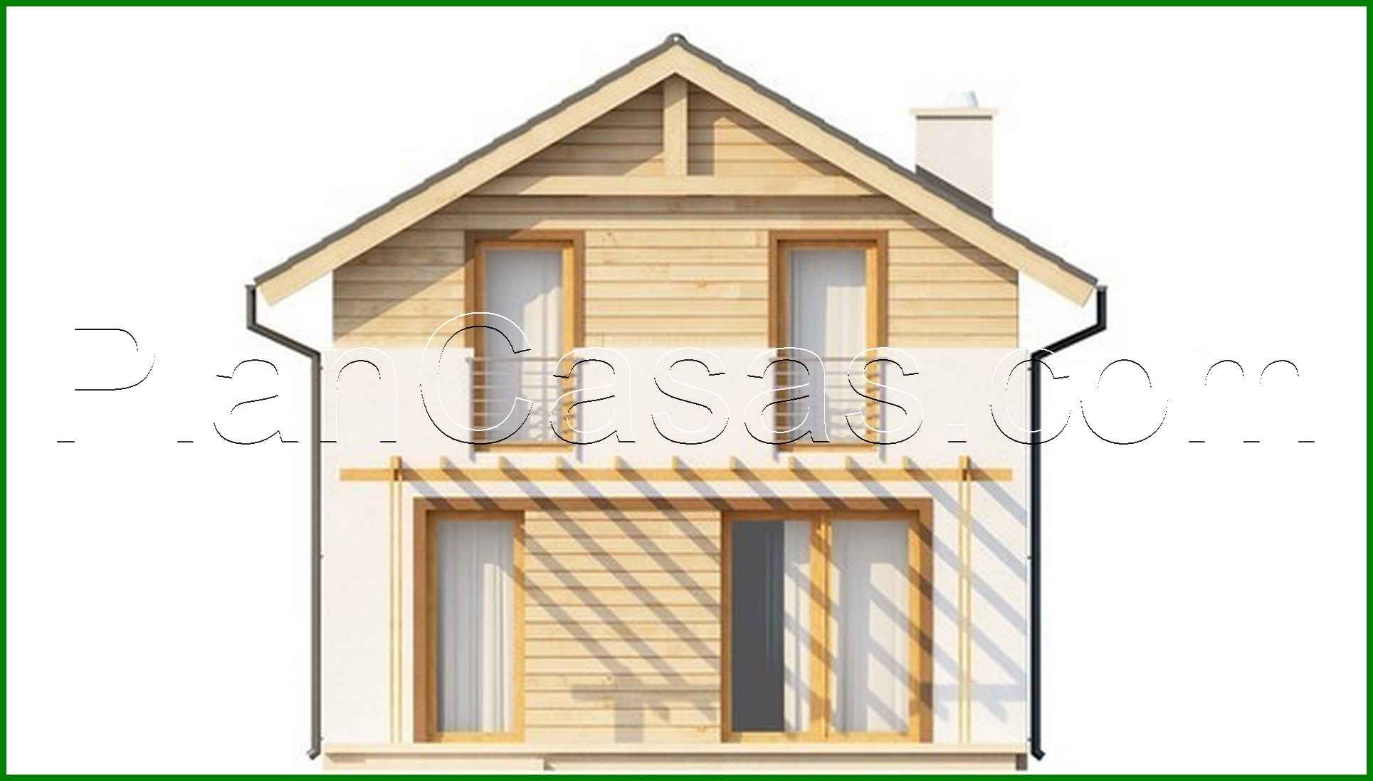 Visualization gallery - Project of a house with a high attic wall