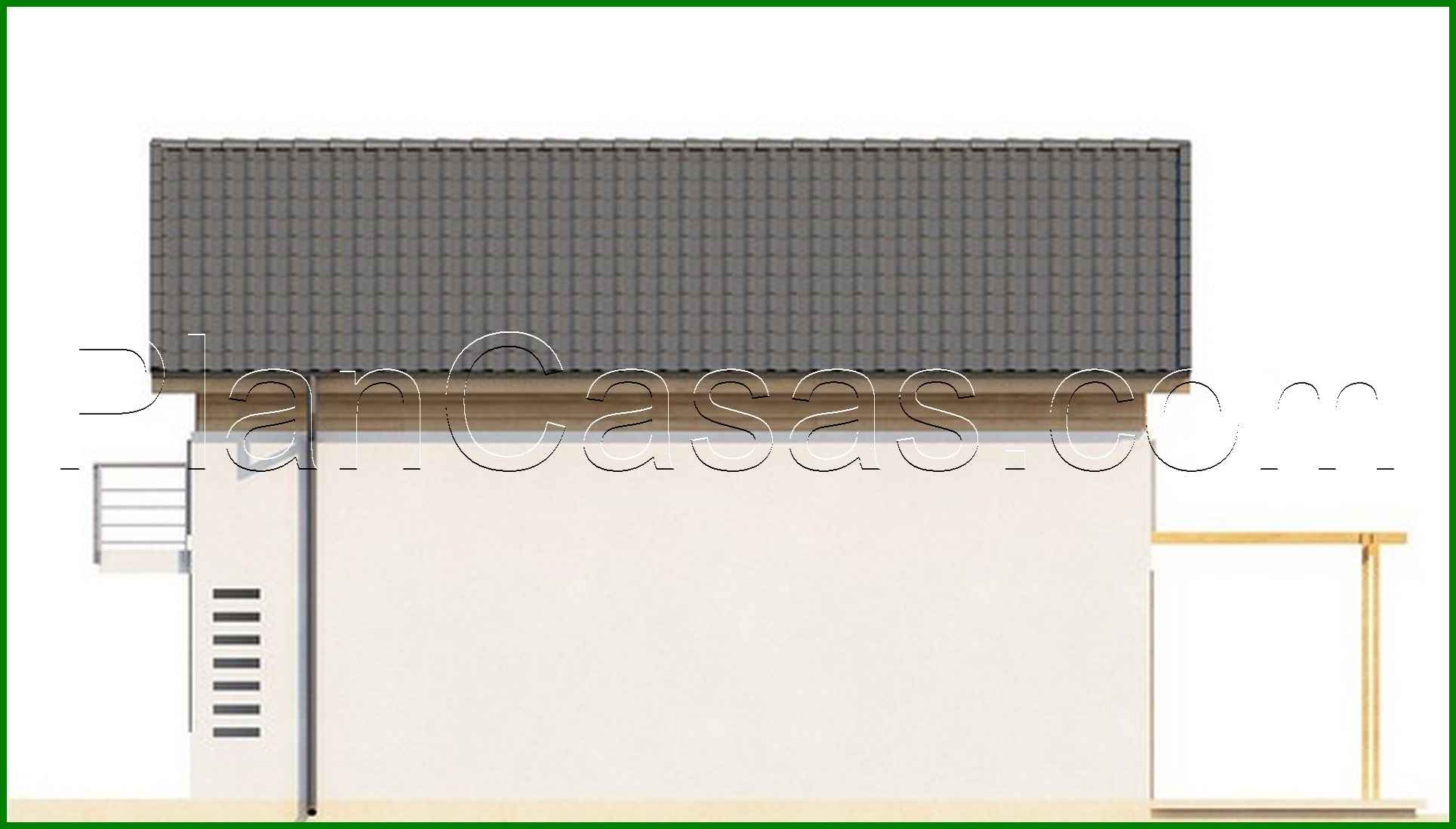 Visualization gallery - Project of a house with a high attic wall