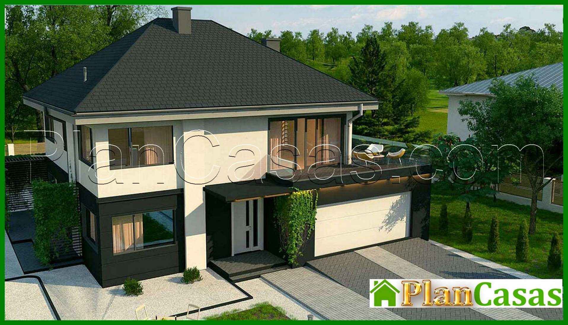 Visualization gallery - House project with a terrace above the garage