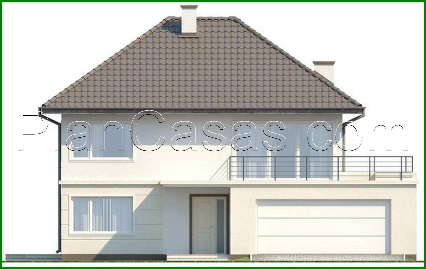 Visualization gallery - House project with a terrace above the garage