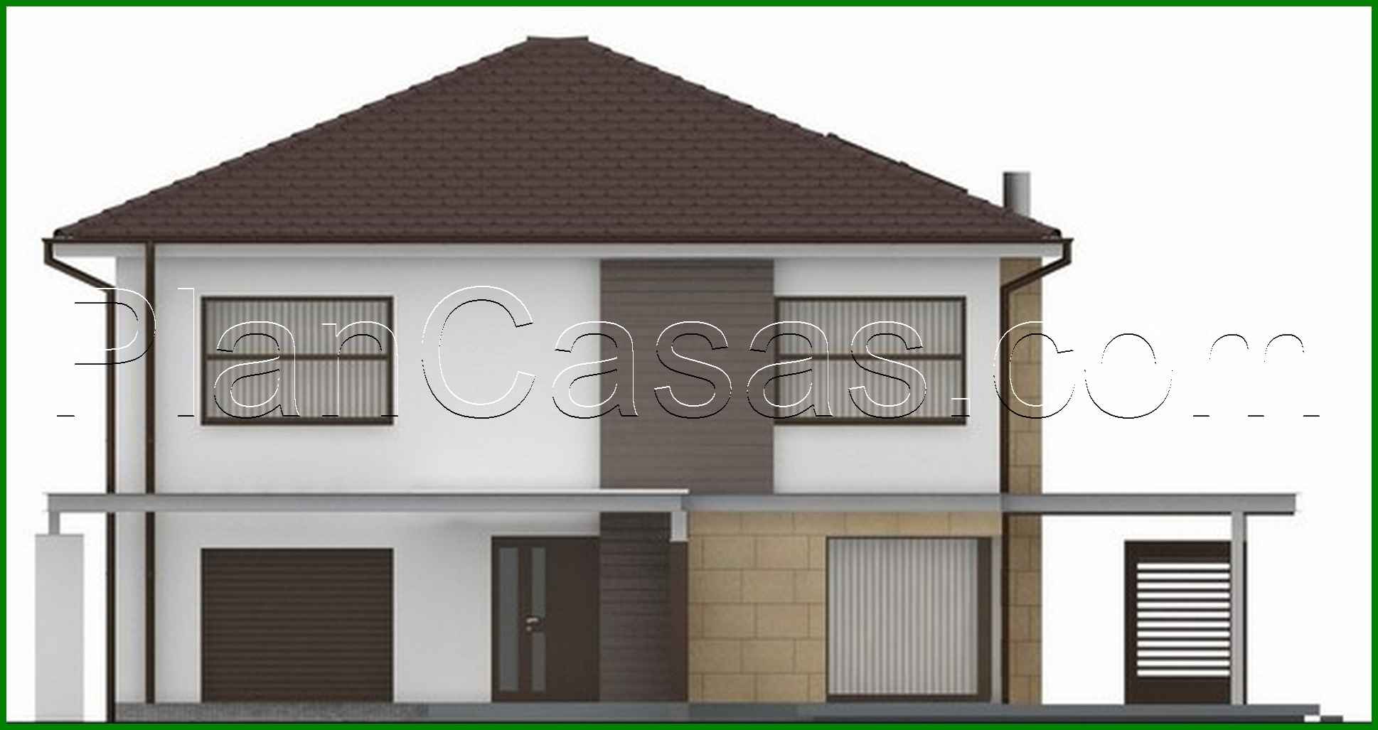 Visualization gallery - A project of a simple two-story house with a built-in garage