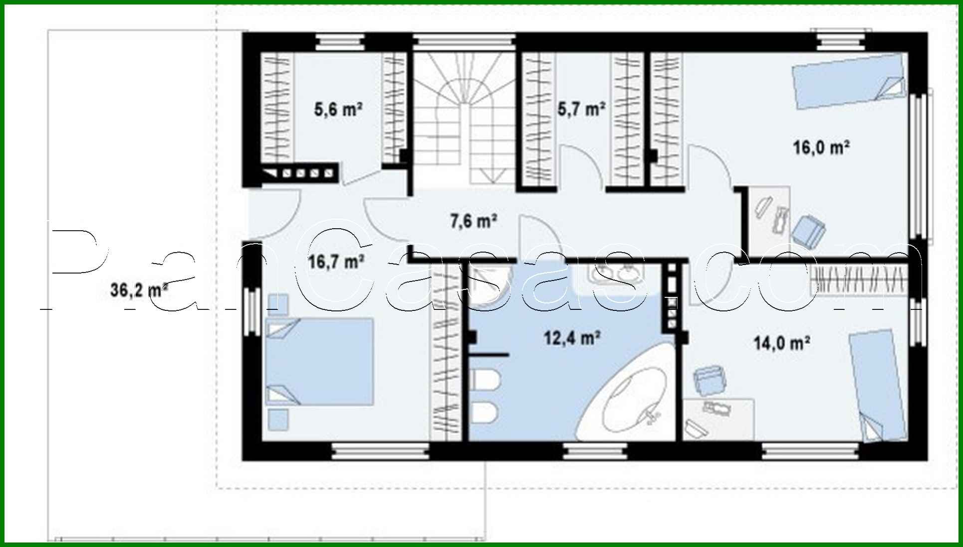 Visualization gallery - The project of a two-story country house with a large terrace