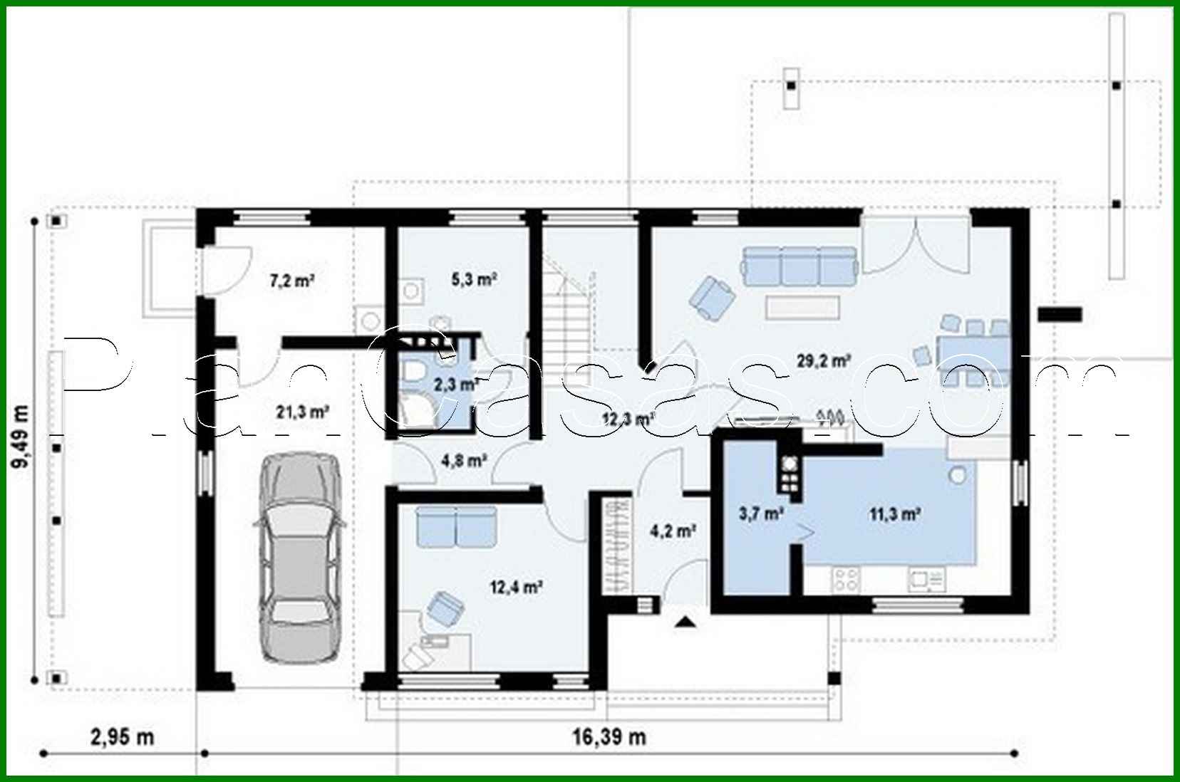 Visualization gallery - The project of a two-story country house with a large terrace