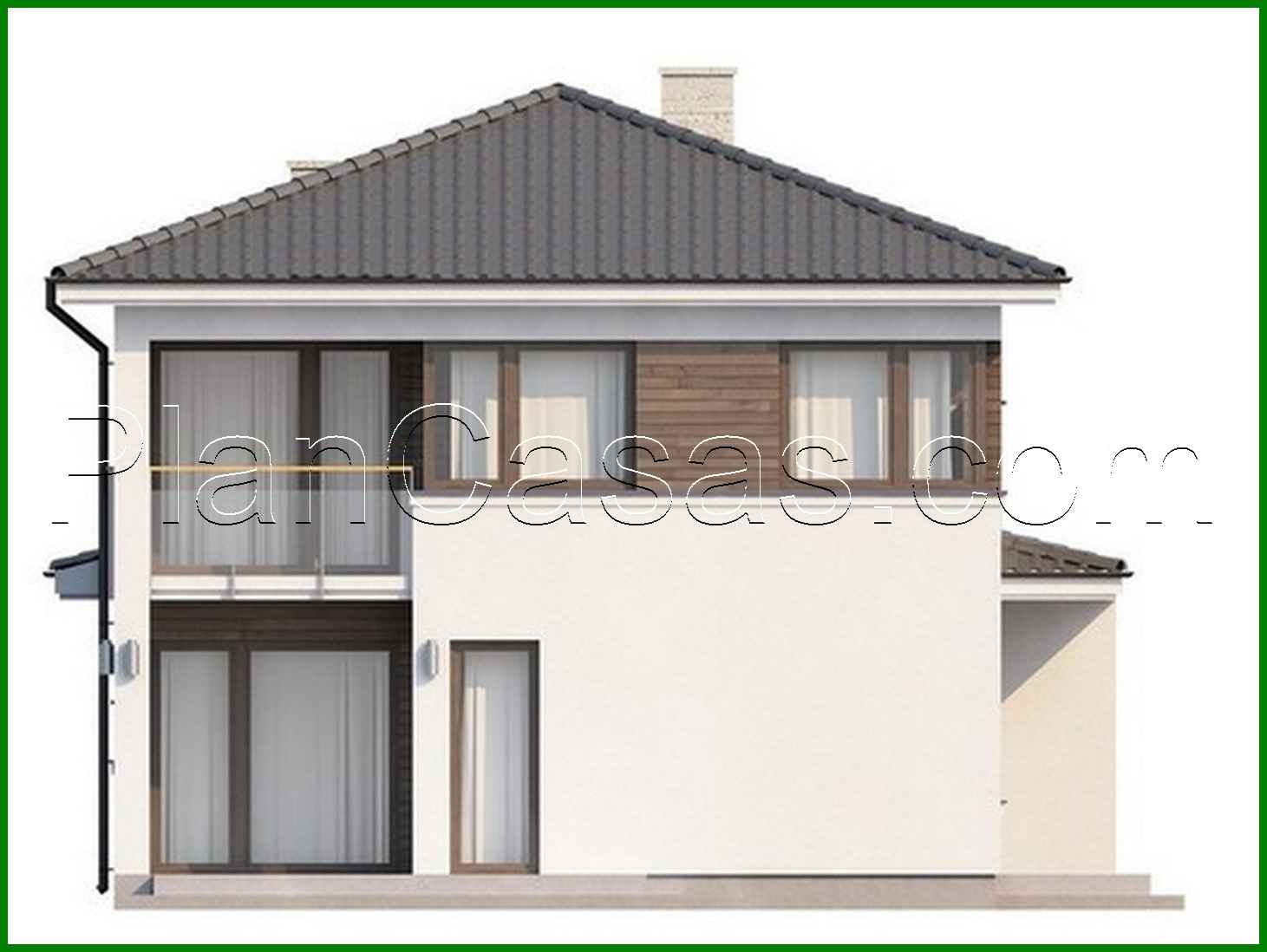 Visualization gallery - The project of a two-story modern house with a living room