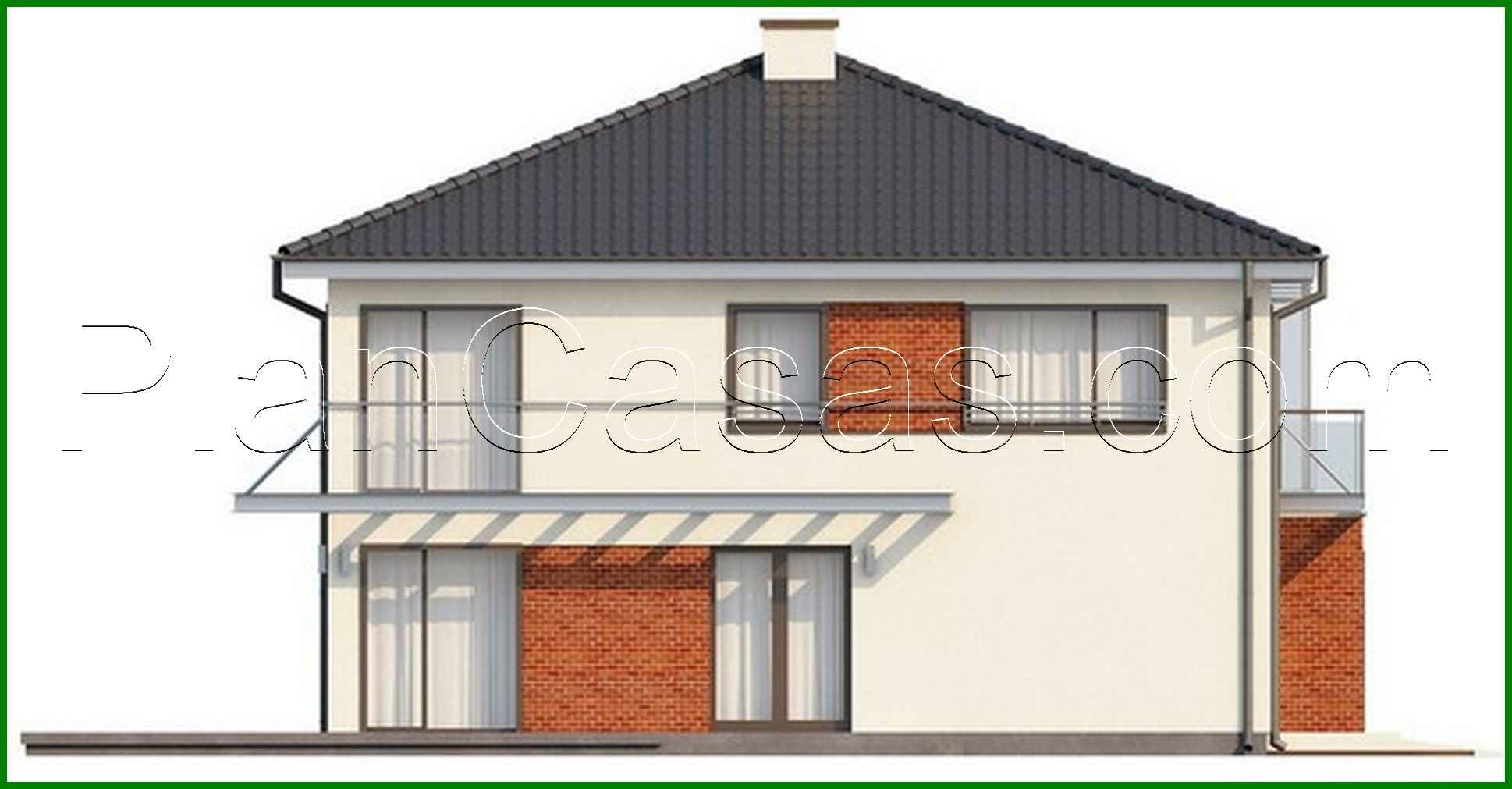 Visualization gallery - Project of a two-story house with a bay window above the garage