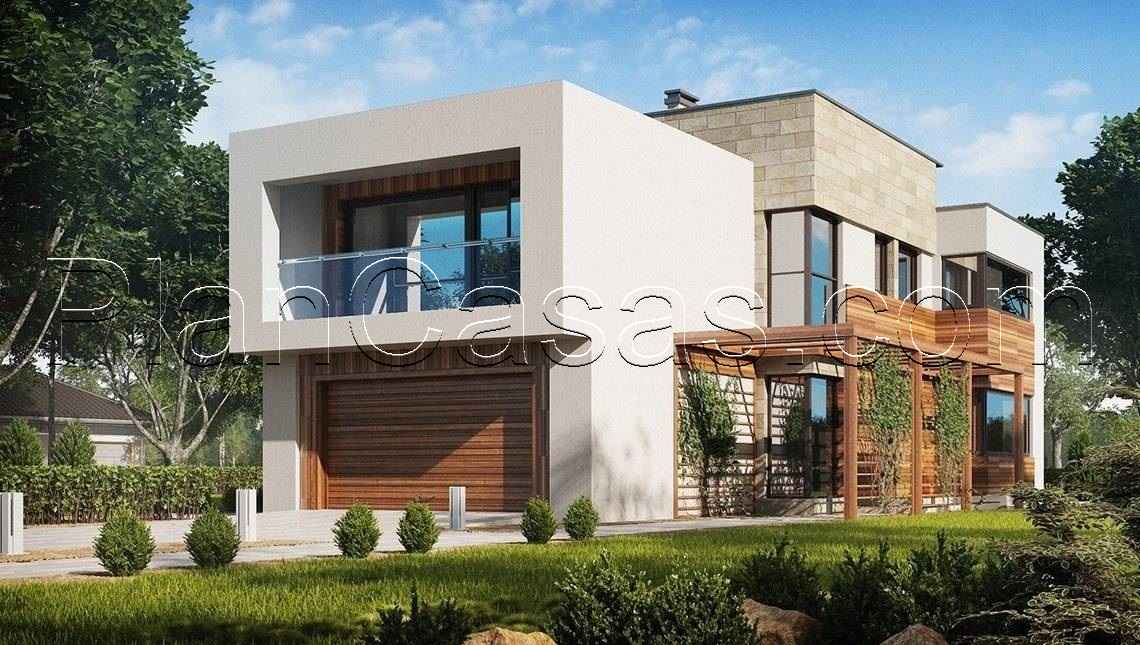 Visualization gallery - The project of a two-story mansion, made in a modern style