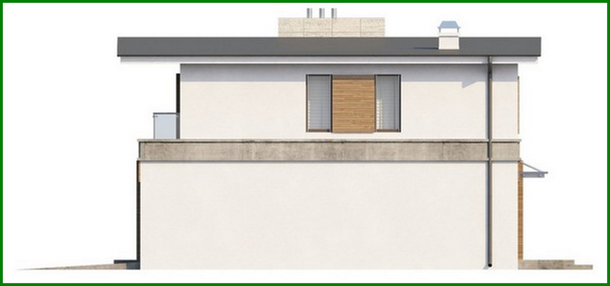 Visualization gallery - Project of a modern stylish cottage with a flat roof
