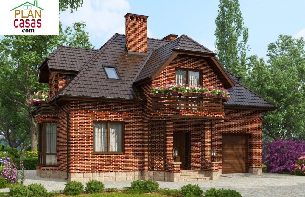 A house with attic house plan