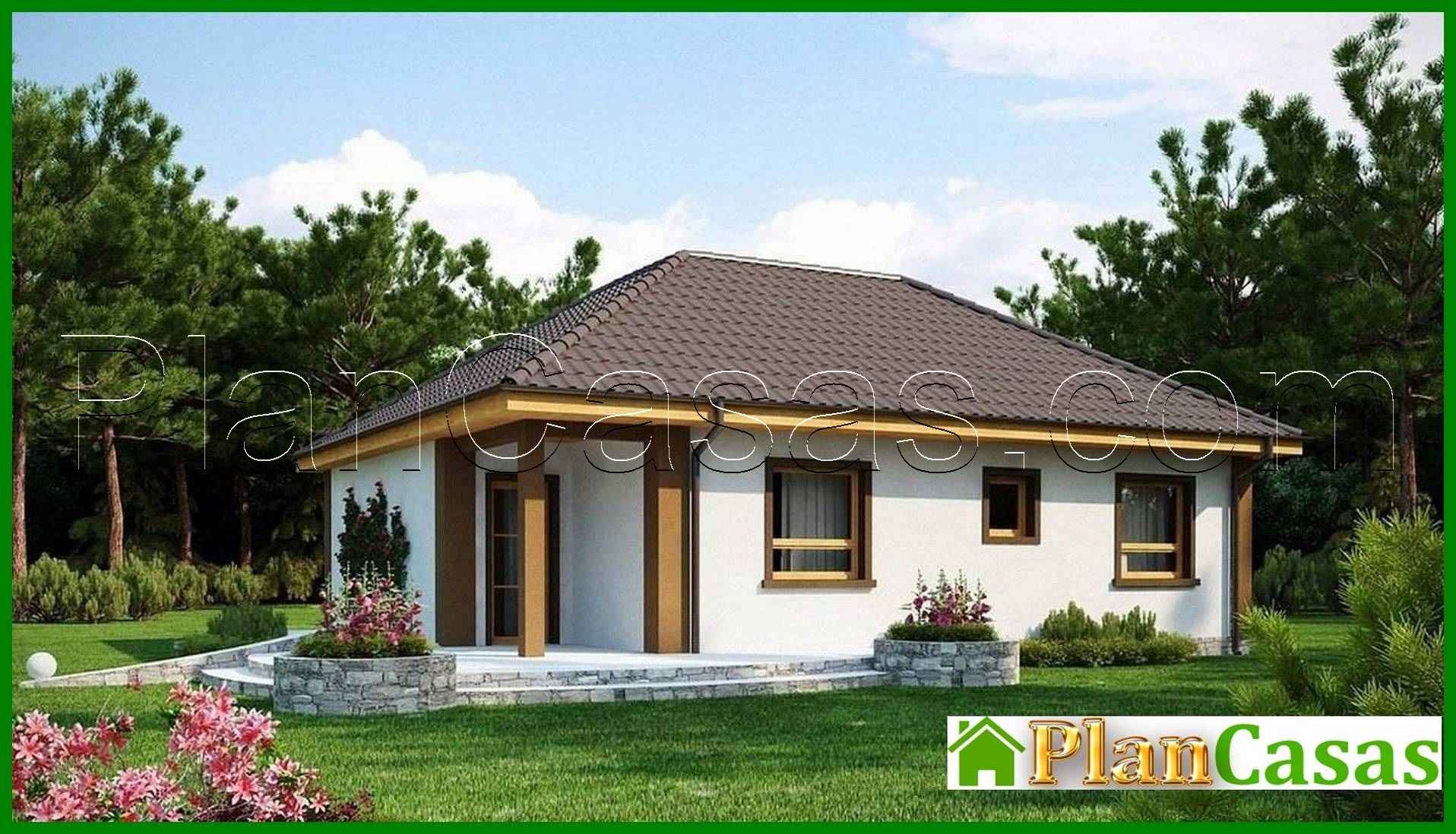 Visualization gallery - Project of a small one-story house with three bedrooms