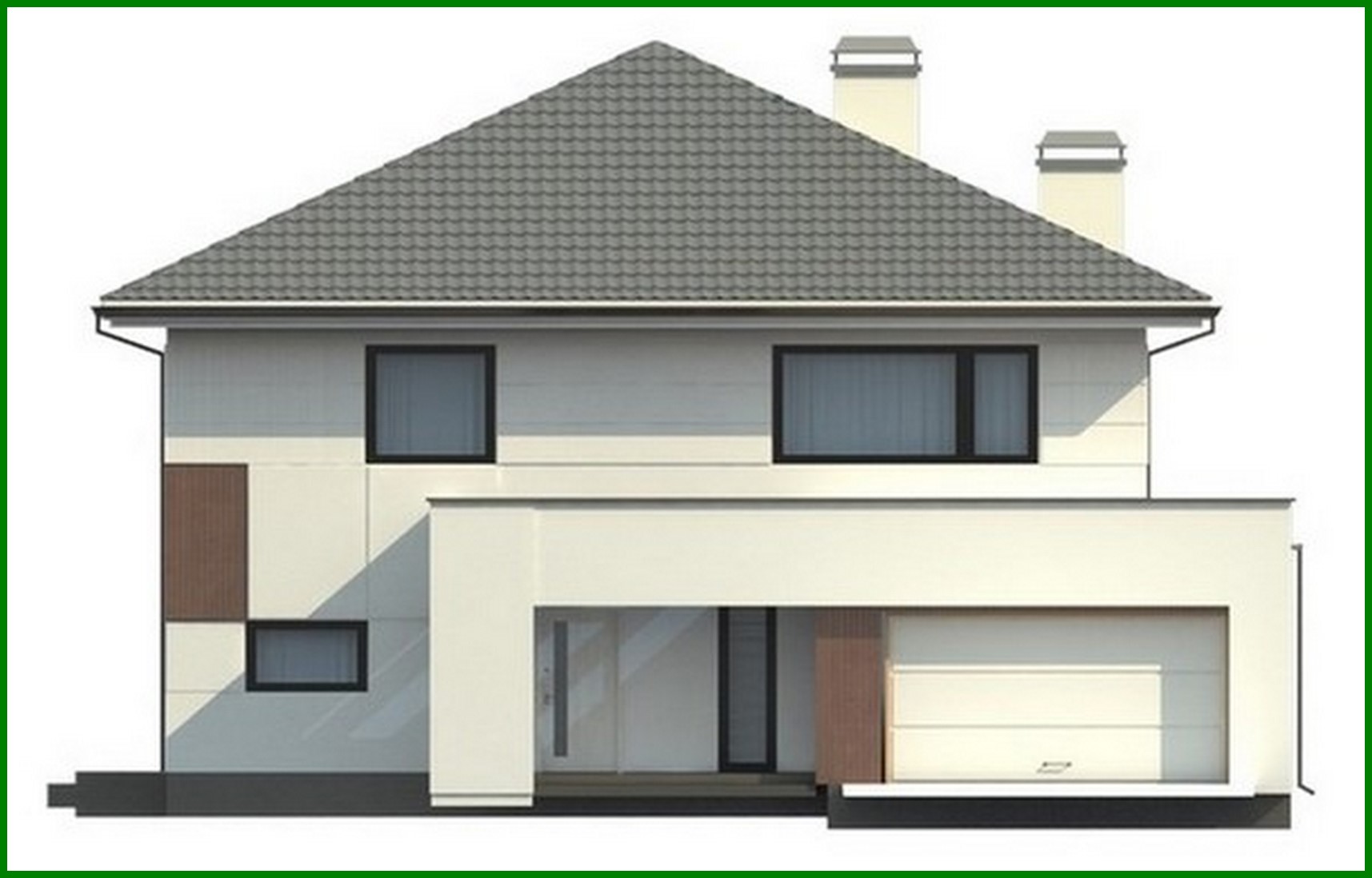 Visualization gallery - The project of a two-story house with modern elements