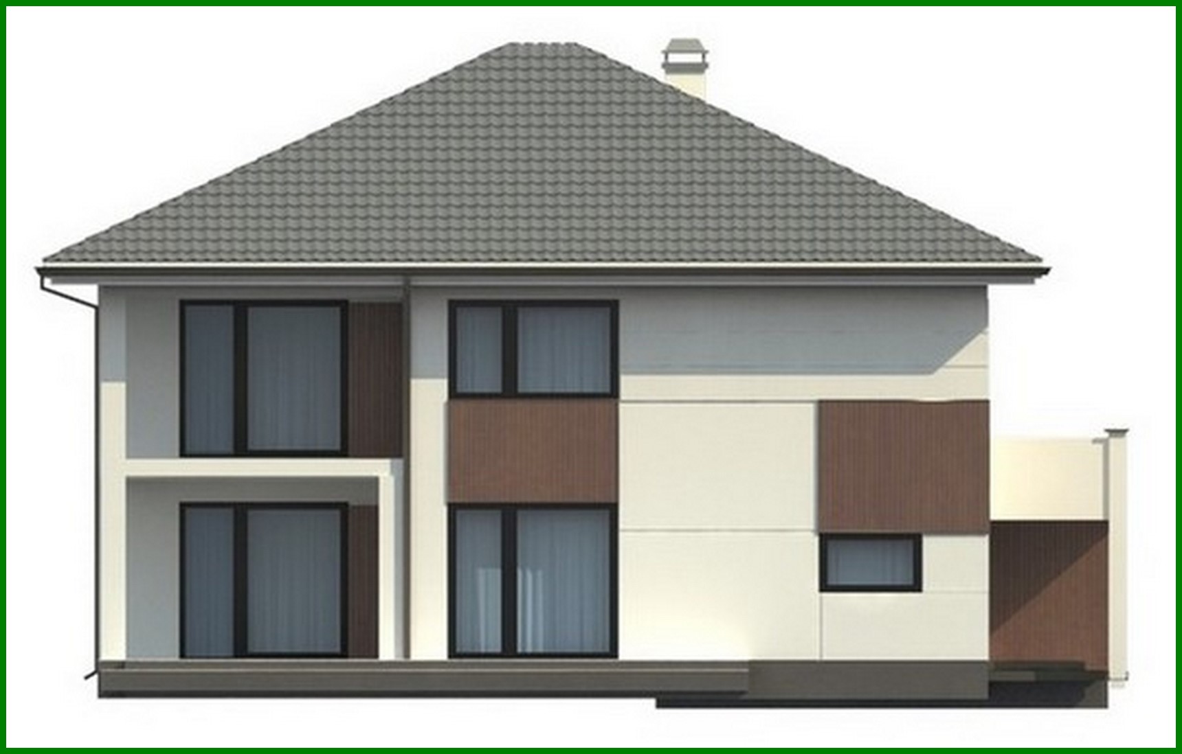 Visualization gallery - The project of a two-story house with modern elements