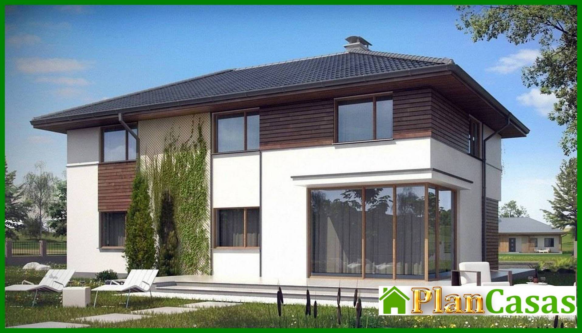 Visualization gallery - The project of a two-story cottage with additional bedrooms