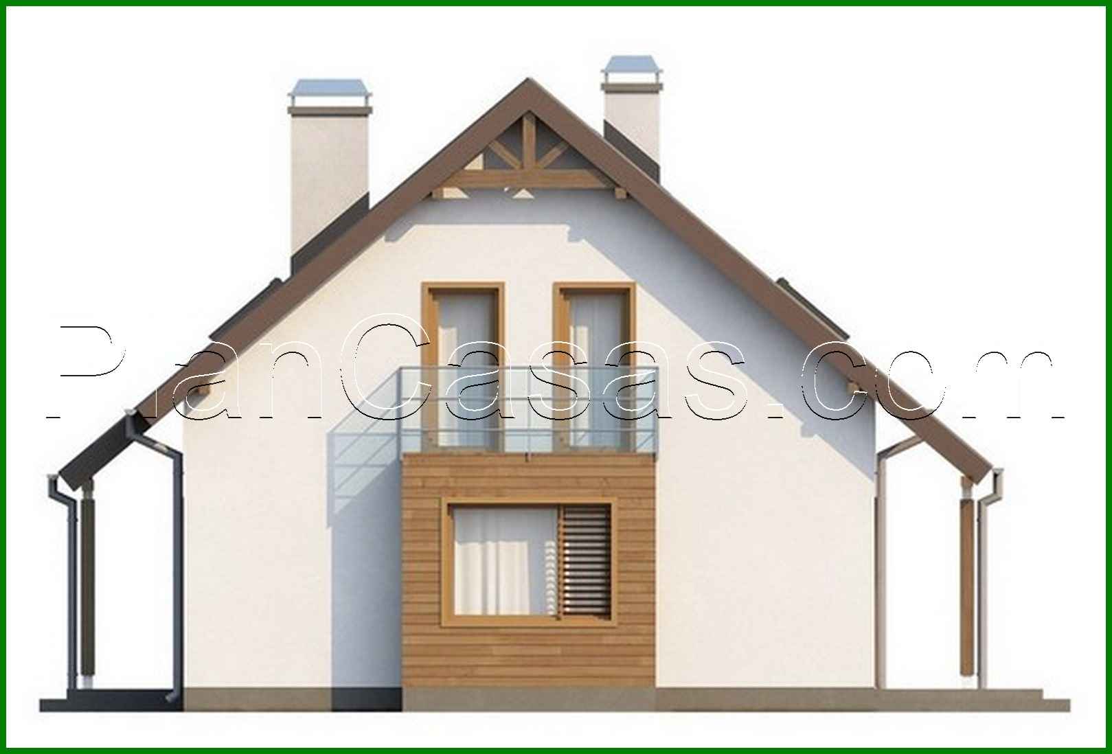 Visualization gallery - House project with bay window and study on the ground floor