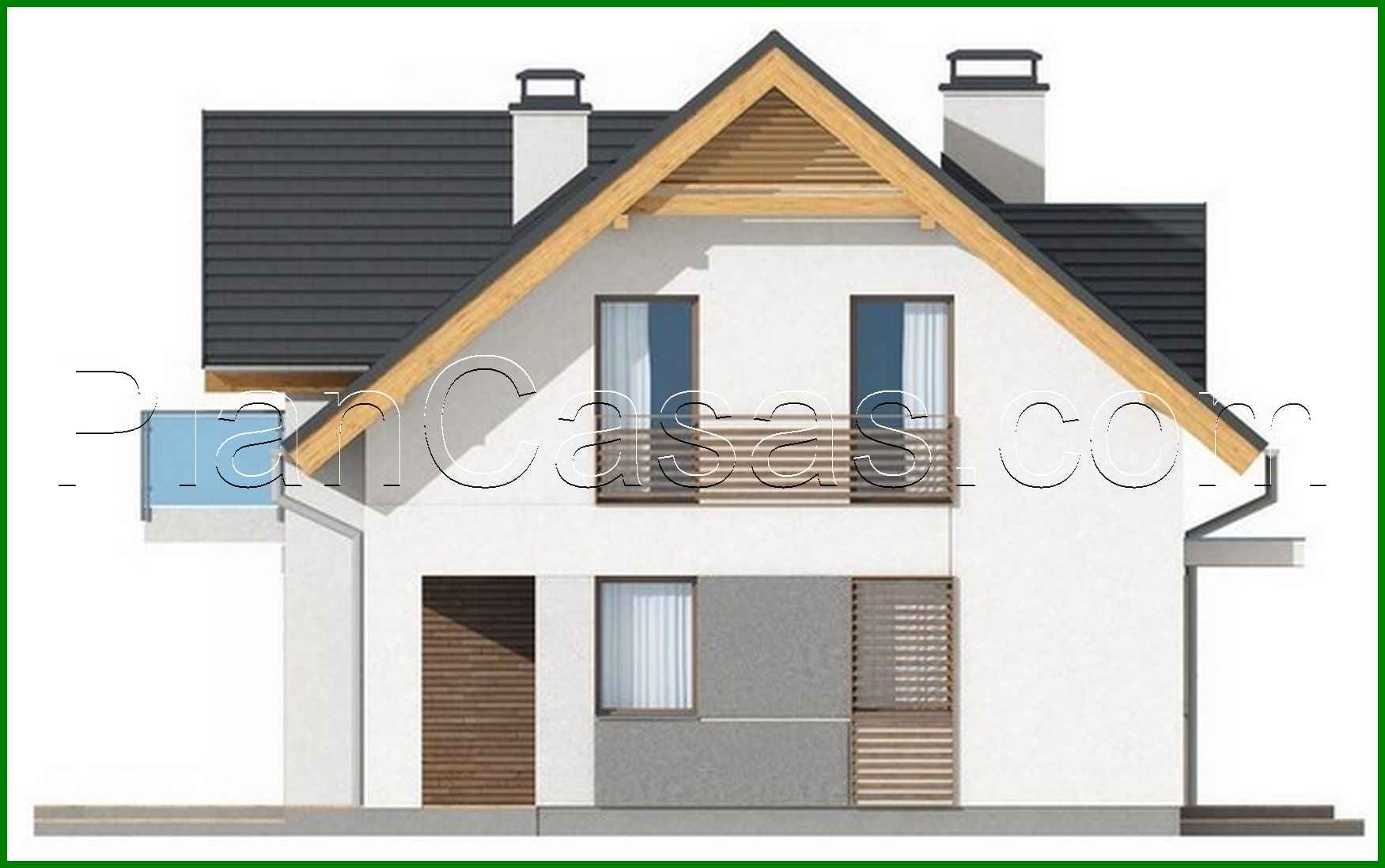 Visualization gallery - The project of a small cottage with roof windows