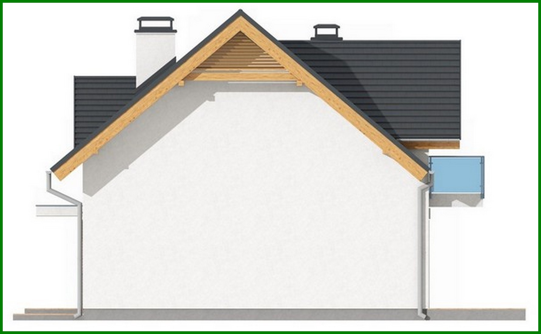 Visualization gallery - The project of a small cottage with roof windows