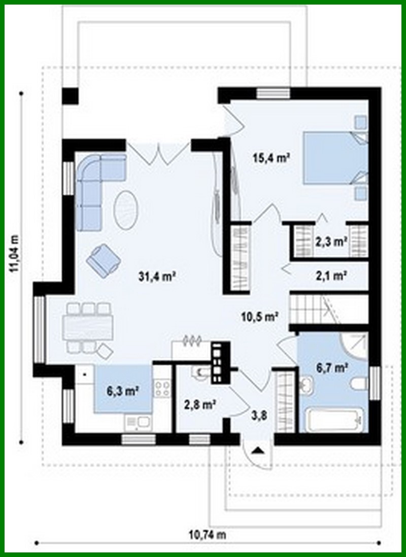Visualization gallery - House project with attic and bay window