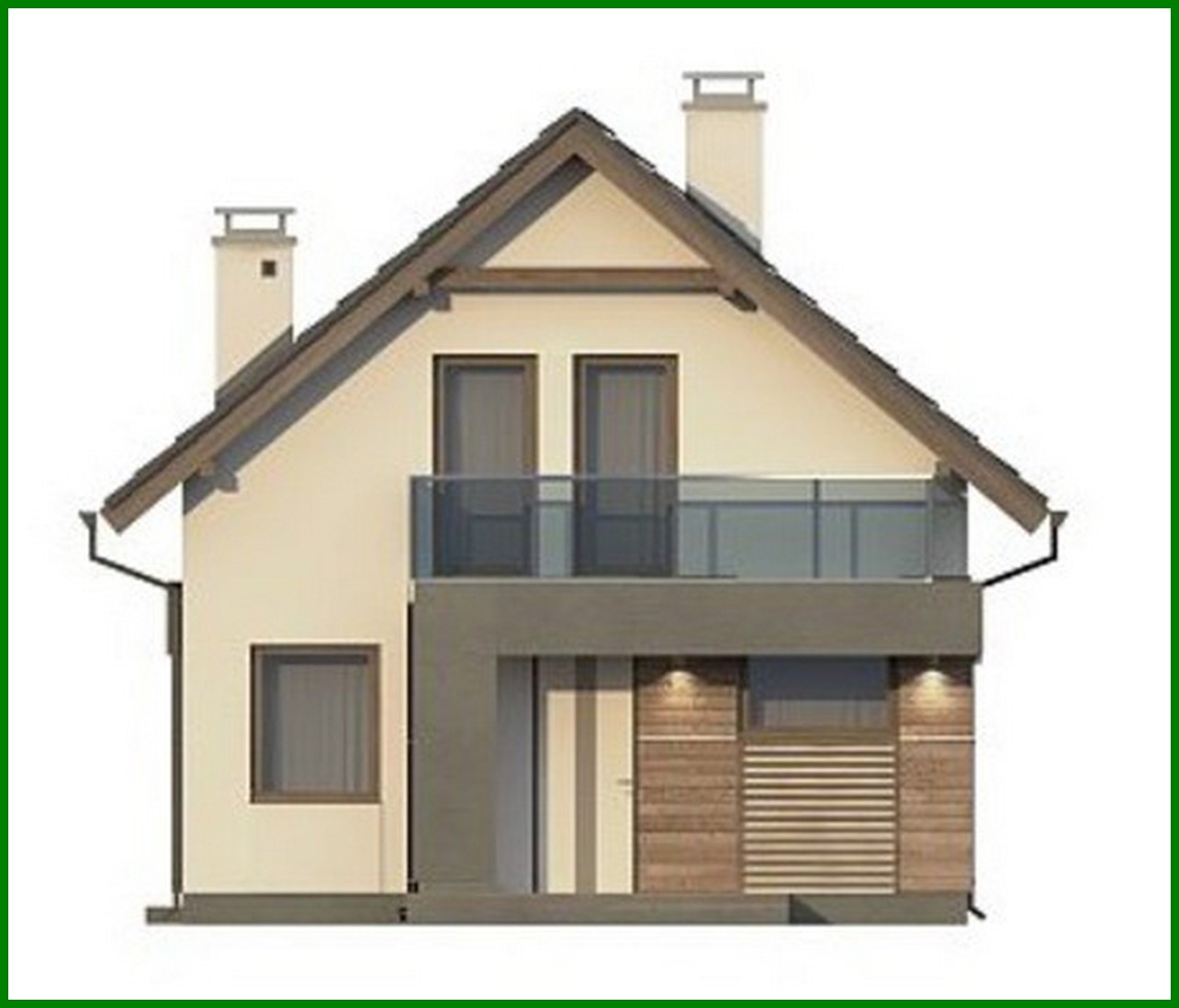 Visualization gallery - Small classic house project for a narrow plot