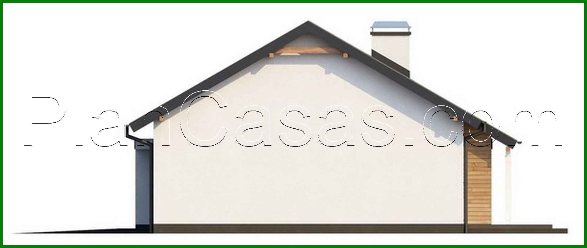 Visualization gallery - One-storey cottage project with a side garage