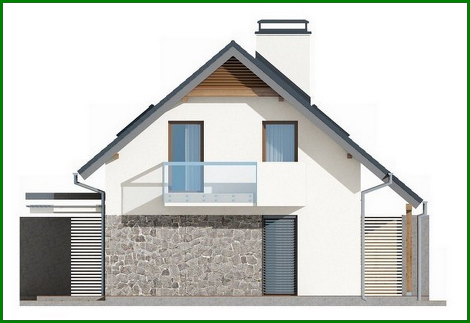 Visualization gallery - The project of a cottage for two families with separate entrances