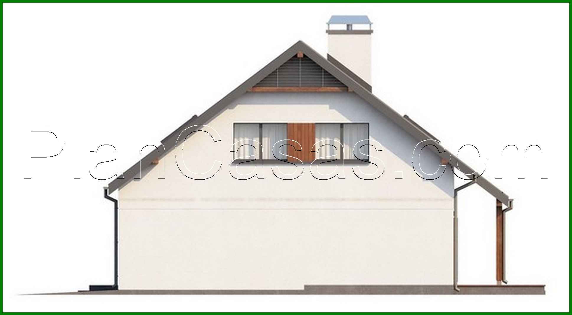 Visualization gallery - Cottage project with an attic, a garage, an office on the ground floor and a bay window