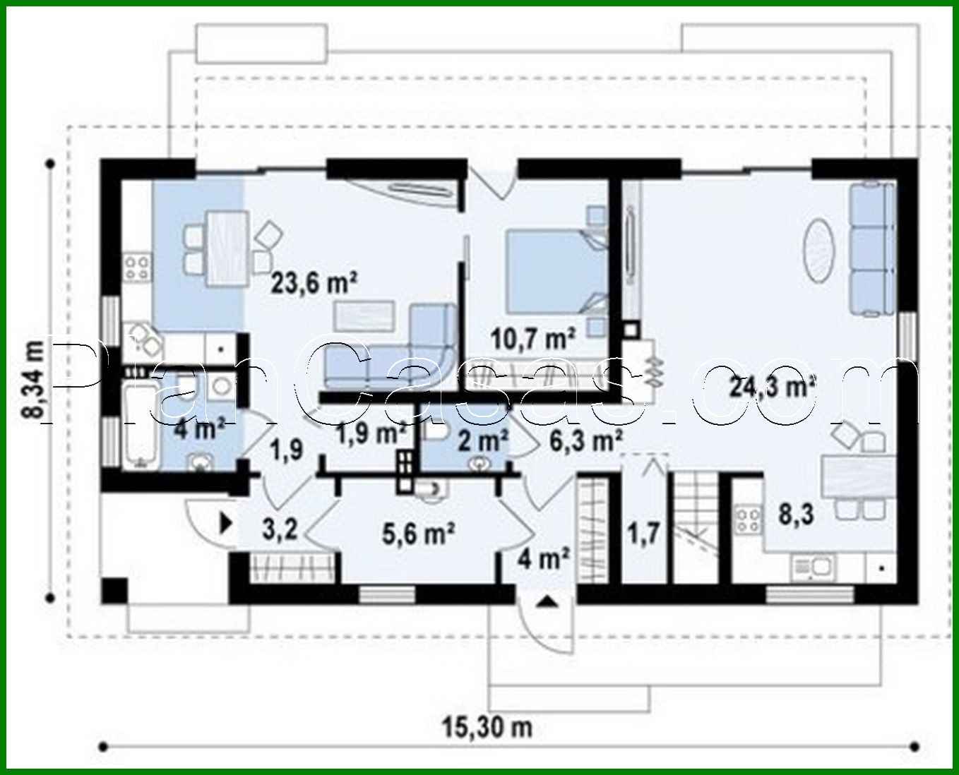 Visualization gallery - The project of a cottage for two families with different entrances