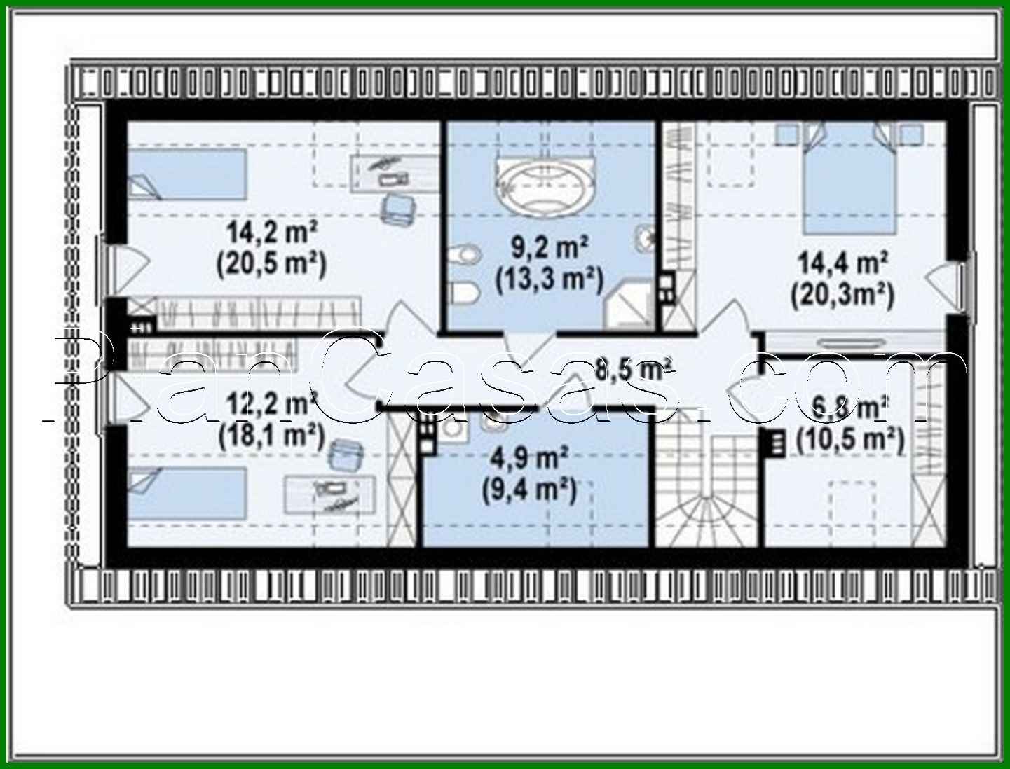 Visualization gallery - The project of a cottage for two families with different entrances