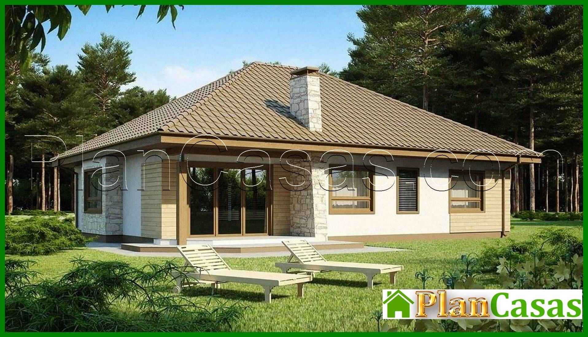 The project of a one-story cottage with a garage and an attic house plan