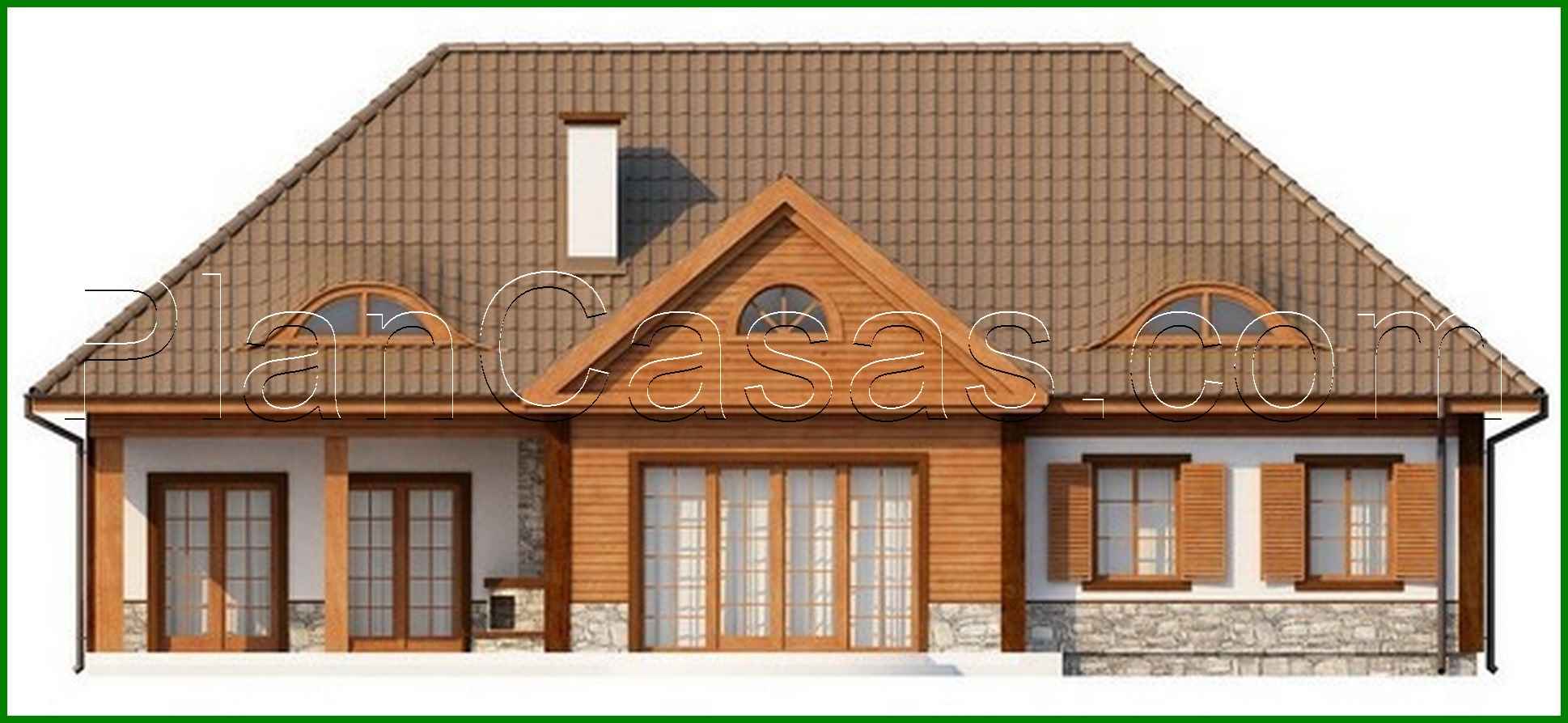 Visualization gallery - Retro style house project with four-pitched roof