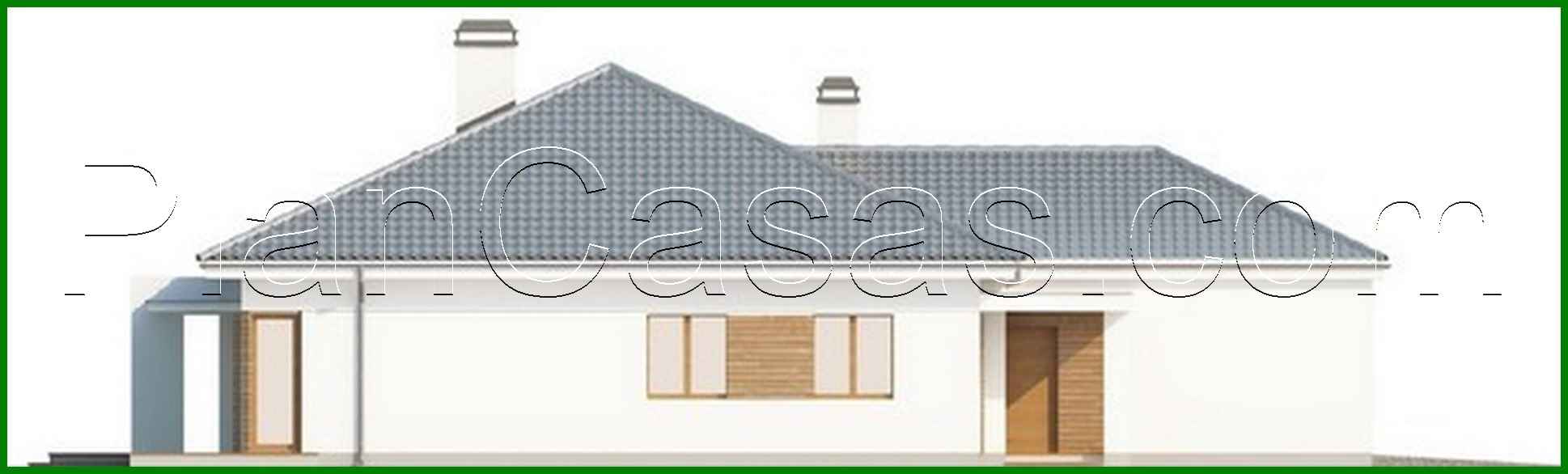 Visualization gallery - The project of a one-story classic cottage with a garage and an attic