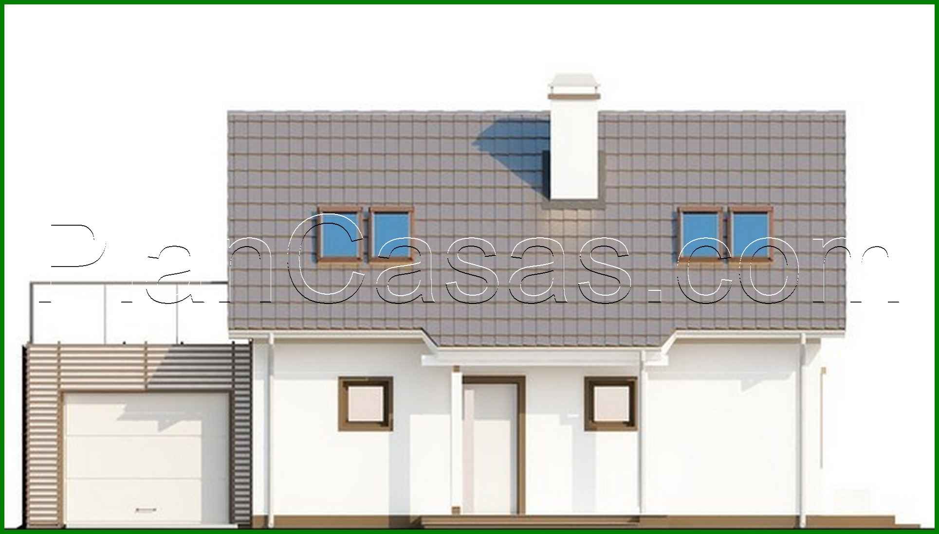 Visualization gallery - The project of a cottage with an attic, a garage and a cozy beautiful terrace