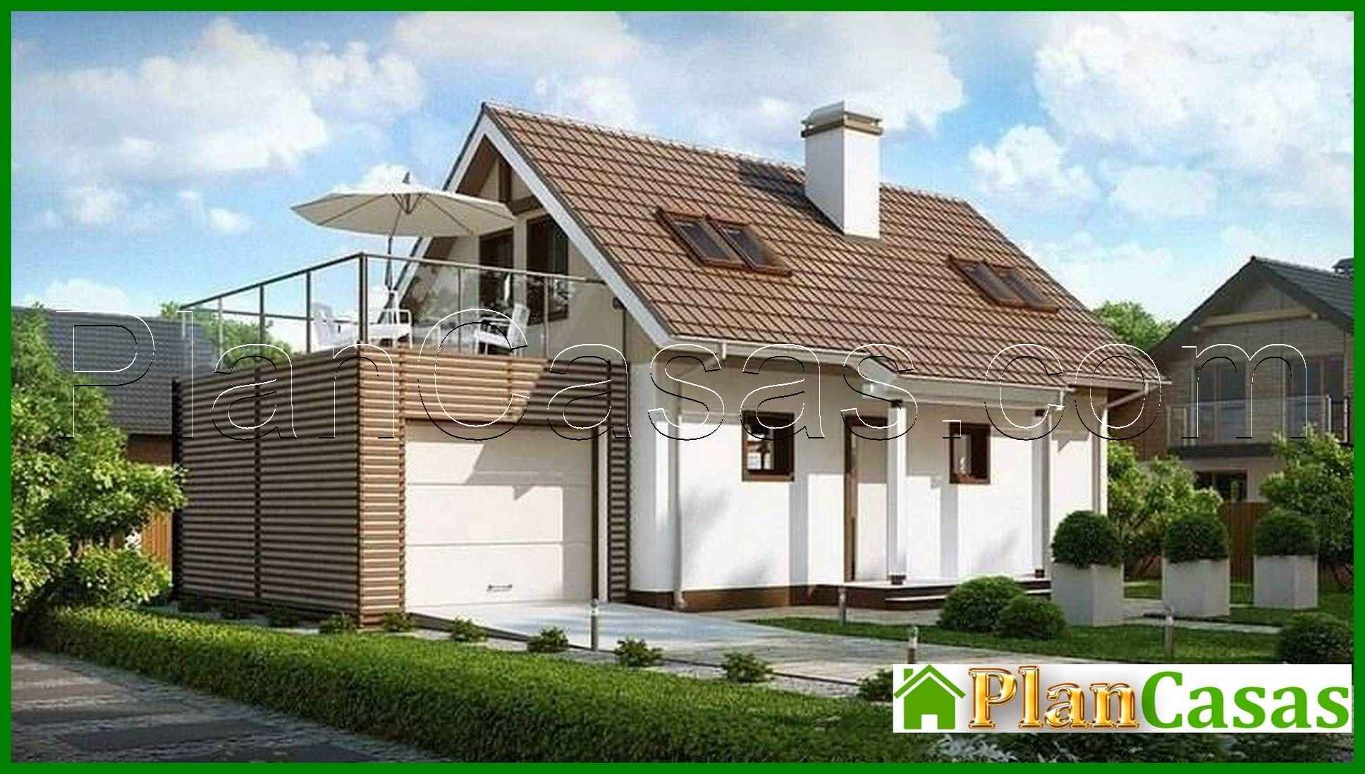 Visualization gallery - The project of a cottage with an attic, a garage and a cozy beautiful terrace