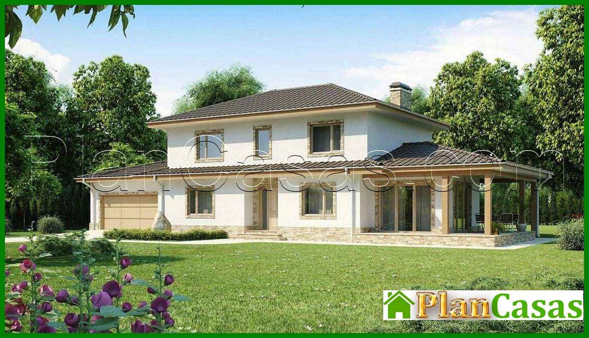 Manor project with side terrace house plan