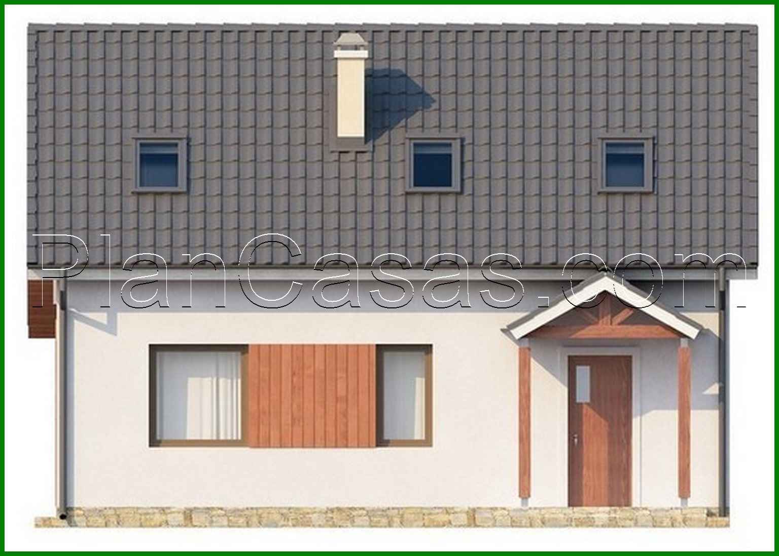 Visualization gallery - The project of a budget simple house with an attic