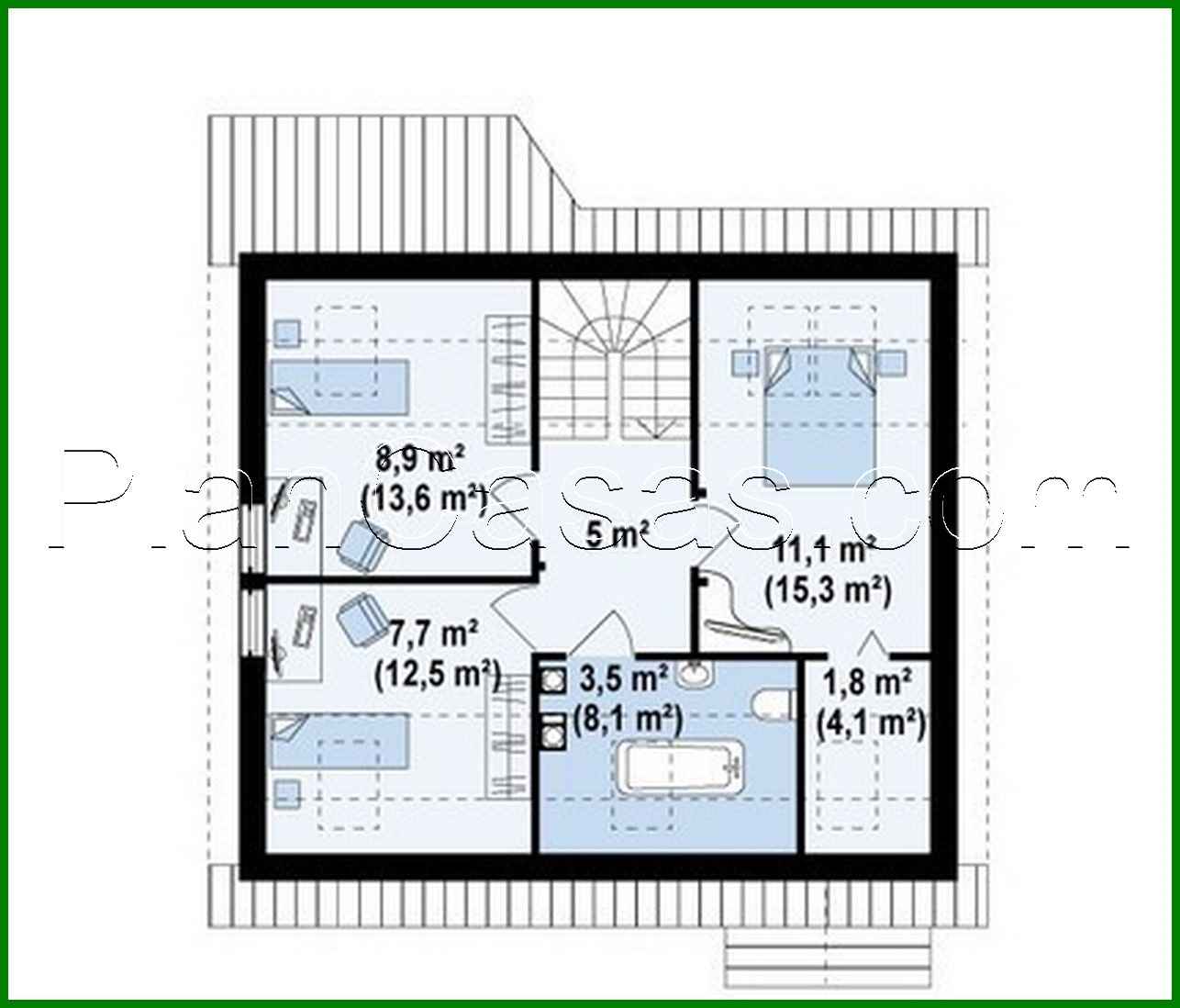 Visualization gallery - The project of a budget simple house with an attic
